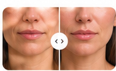 Jawline contouring before and after
